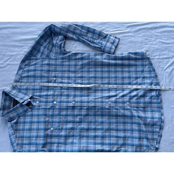 Wrangler George Strait Collection Button Down Shirt Lot of Two Size L Blue/White - Picture 4 of 8
